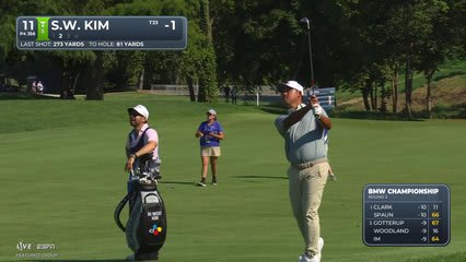 Si Woo Kim's 84-yard approach sets up birdie on No. 11 at BMW Championship