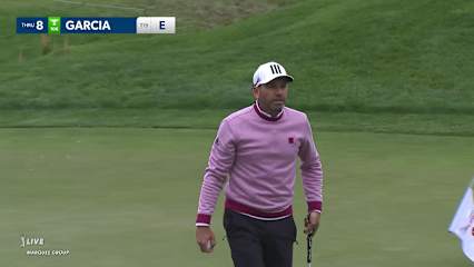 Sergio Garcia sinks a 24-foot birdie at Wells Fargo