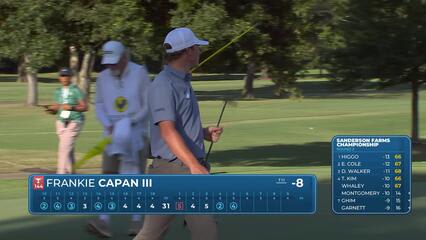 Frankie Capan III sinks 7-foot birdie putt on No. 5 at Sanderson Farms