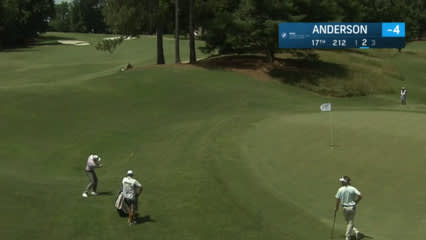 Mark Anderson chips in for birdie at BMW Charity Pro-Am
