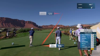 Zachary Bauchou sinks 5-foot birdie putt on No. 14 at Bank of Utah