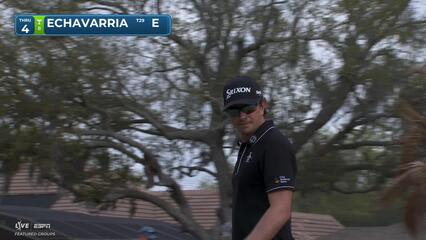 Nico Echavarria sinks 5-foot birdie putt on No. 4 at Arnold Palmer