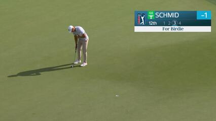 Matti Schmid sinks 11-foot birdie putt on No. 12 at Texas Children's