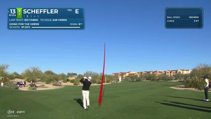 Scottie Scheffler sinks 12-foot birdie putt on No. 13 at WM Phoenix Open