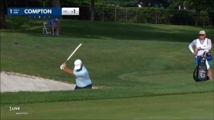 Erik Compton's bunker play leads to birdie at Charles Schwab