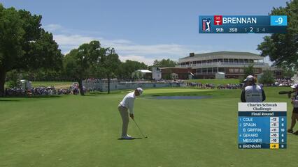 Michael Brennan's 117-yard approach sets up birdie on No. 9 at Charles Schwab