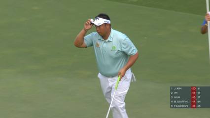 Kiradech Aphibarnrat's 181-yard approach settles in close at Wyndham