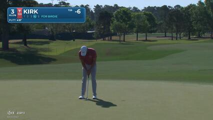 Chris Kirk sinks 5-foot birdie putt on No. 3 at Texas Children's