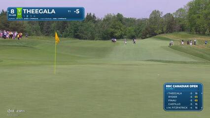 Sahith Theegala's 153-yard approach sets up birdie on No. 8 at RBC Canadian