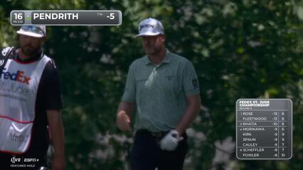 Taylor Pendrith makes birdie on No. 16 at FedEx St. Jude