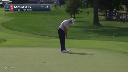 Matt McCarty sinks 13-foot birdie putt on No. 1 at BMW Championship