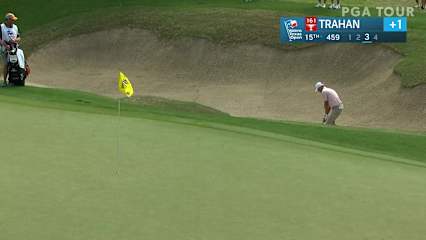 D.J. Trahan holes out from bunker to make birdie at Valero