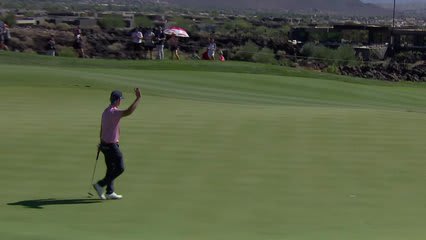 Kevin Streelman sinks 21-foot birdie putt on No. 7 at Bank of Utah