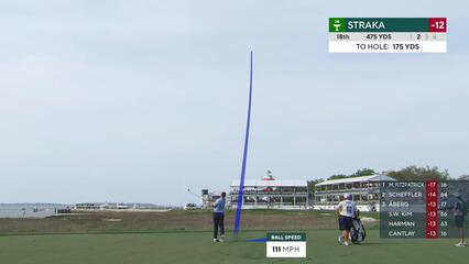 Sepp Straka gets up-and-down from 175 yards for birdie on No. 18 at RBC Heritage