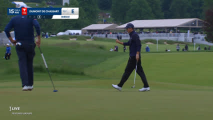 Adrien Dumont de Chassart makes birdie on No. 15 at RBC Canadian