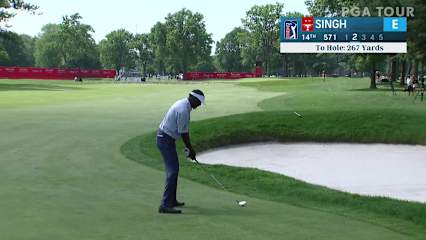Vijay Singh’s impressive second leads to eagle at Rocket Mortgage