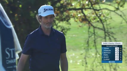 Mark Hensby makes birdie putt on No. 13 at Stifel Charity Classic