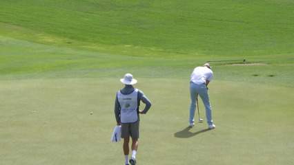 Jeremy Paul makes birdie putt at Corales Puntacana