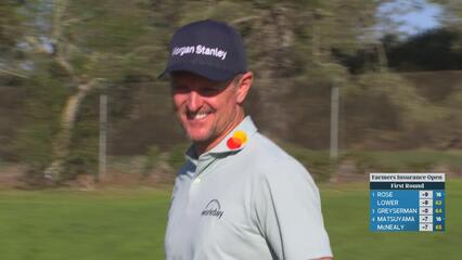 Justin Rose makes birdie on No. 8 at Farmers