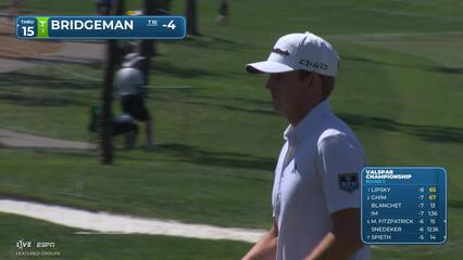 Jacob Bridgeman holes out for birdie from 15 feet on No. 6 at Valspar