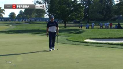Mito Pereira rolls in 18-footer for birdie at BMW Championship