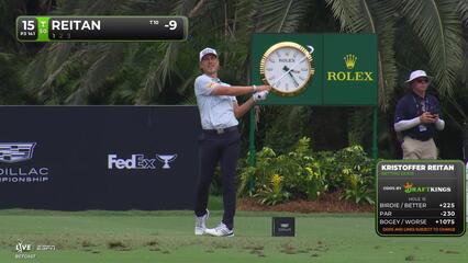 Kristoffer Reitan hits tee shot to 8 feet, sets up birdie on No. 15 at Cadillac