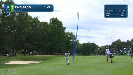 Justin Thomas gets up-and-down from 127 yards for birdie on No. 3 at Travelers