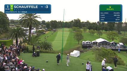 Xander Schauffele hits 194-yard approach to 6 feet, sets up eagle on No. 1 at The Genesis