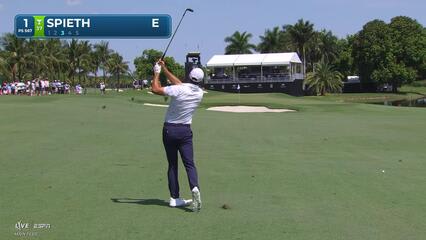 Jordan Spieth's 87-yard approach sets up birdie on No. 1 at Cadillac