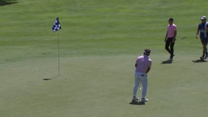 Thongchai Jaidee rolls in birdie putt at American