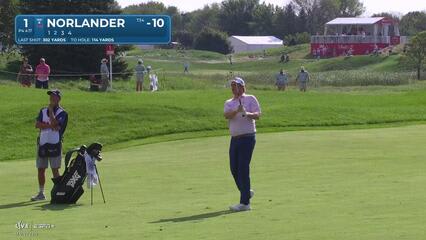 Henrik Norlander makes birdie on No. 1 at 3M Open