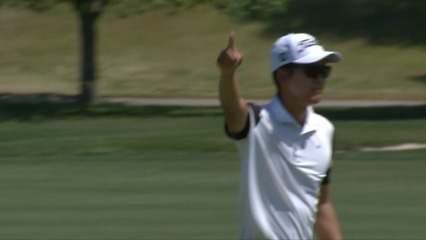 Michael Kim pours in long birdie putt at Pinnacle Bank Championship