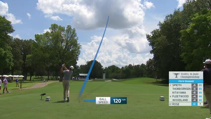 Justin Rose hits tee shot to 3 feet, sets up birdie on No. 8 at FedEx St. Jude