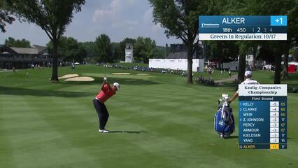 Steven Alker makes birdie on No. 18 at Kaulig Companies Championship