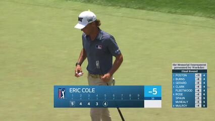 Eric Cole makes birdie on No. 5 at the Memorial