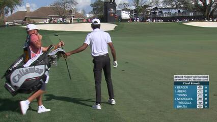 Akshay Bhatia hits 96-yard approach to 8 feet, sets up birdie on No. 10 at Arnold Palmer