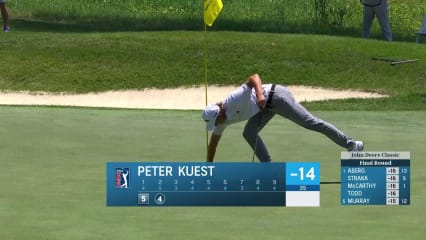 Peter Kuest holes out for birdie putt from 27-feet on No. 2 at John Deere