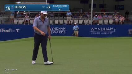 Harry Higgs makes birdie on No. 9 at Wyndham