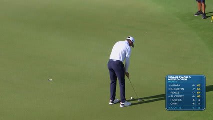 Alvaro Ortiz drains 10-foot putt for birdie on No. 13 at Mexico Open