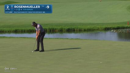Thomas Rosenmueller sinks a 20-foot birdie putt on No. 2 at 3M Open