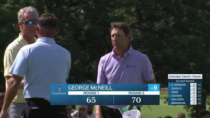 George McNeill makes birdie on No. 18 at Principal Charity Classic