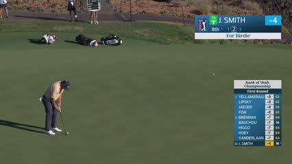 Jordan L Smith sinks 28-foot birdie putt on No. 8 at Bank of Utah