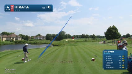 Kensei Hirata hits tee shot to 12 feet, sets up birdie on No. 4 at 3M Open