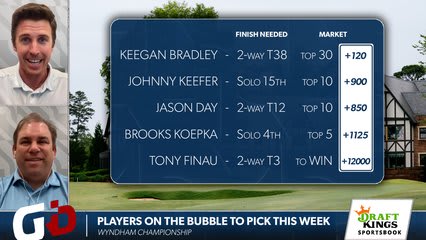 DraftKings odds: Picking top-70 bubble players at Wyndham Championship