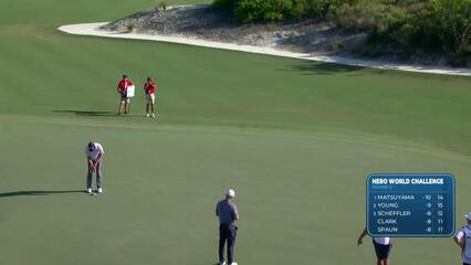 Harris English sinks 29-foot eagle putt on No. 15 at Hero World Challenge