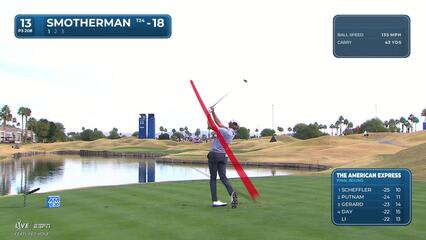 Austin Smotherman hits 208-yard tee shot to 8 feet, sets up birdie at The American Express