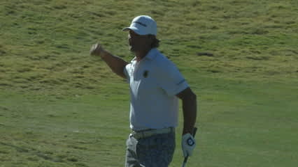 Alex Cejka's cheeky chip-in birdie at Shriners