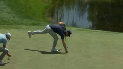 Jens Dantorp holes lengthy putt for birdie at Barracuda