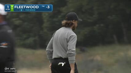 Tommy Fleetwood sinks 12-foot birdie putt on No. 1 at Genesis Scottish Open