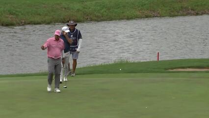 Dicky Pride makes birdie on No. 12 at Sanford International